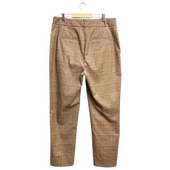 Boden Kew Check Side Stripe Trousers in Brown & Pink - Picture 5 of 9